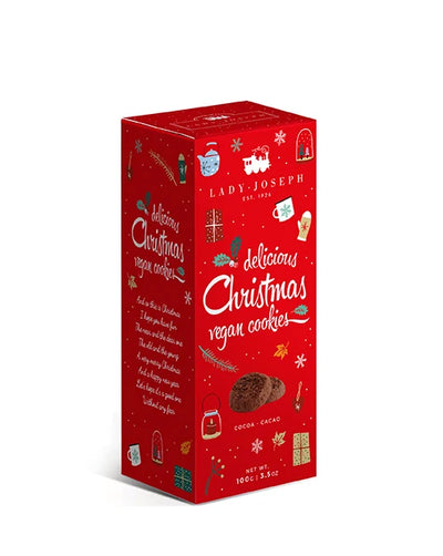 Biscotti di Natale al cioccolato Lady Joseph 96 g in confezione natalizia decorata