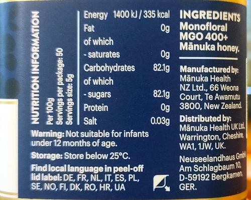 Miele di Manuka MGO 400+