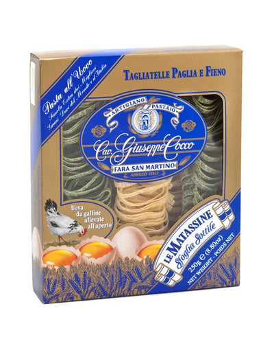 Pacco di Matassine all’Uovo Paglia e Fieno Pastificio Artigiano Cav. Giuseppe Cocco da 500 g