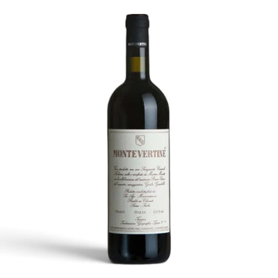 Bottiglia di Montevertine Toscana IGT, vino rosso toscano da Sangiovese