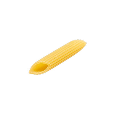 Dettaglio dei Pennoni Rigati Cocco, pasta artigianale di semola di grano duro trafilata al bronzo