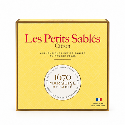 Dettaglio Petit Sablé 1670 con pepite di limone La Sablésienne