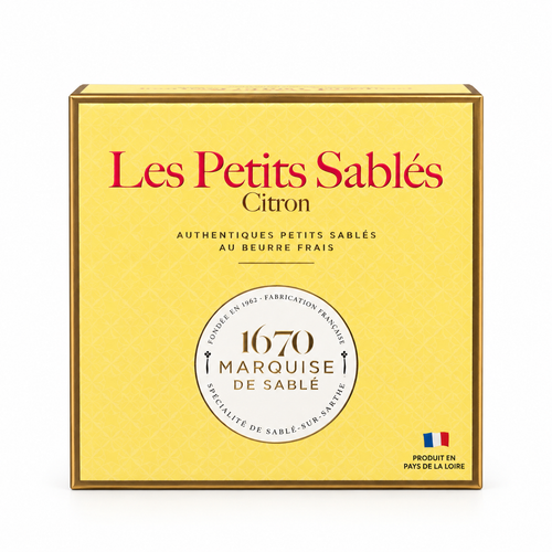 Dettaglio Petit Sablé 1670 con pepite di limone La Sablésienne