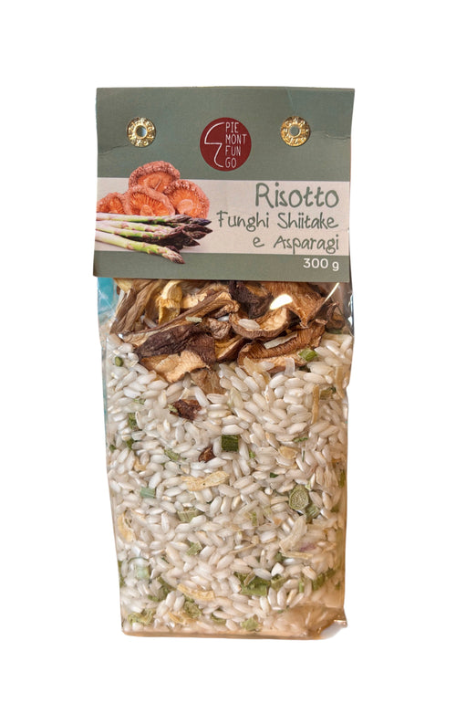 risotto con shiitake e asparagi