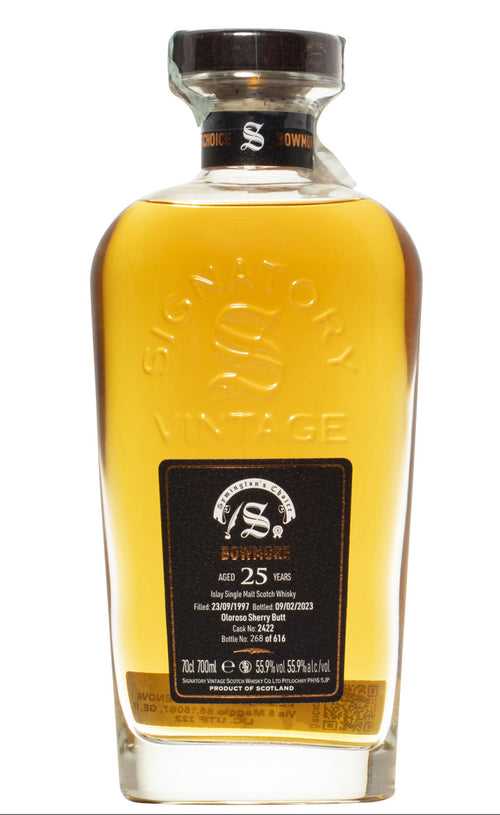 Bottiglia di Bowmore 25 Anni Cask Strength selezionata da Signatory Vintage