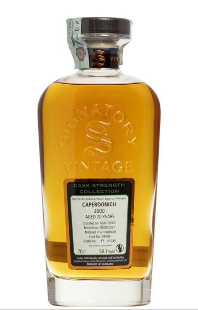 Bottiglia di Signatory Caperdonich 20 Anni Cask Strength, Single Malt dello Speyside