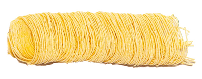 Dettaglio dei Tagliolini Fini Cocco, pasta all’uovo artigianale tagliata in matassine