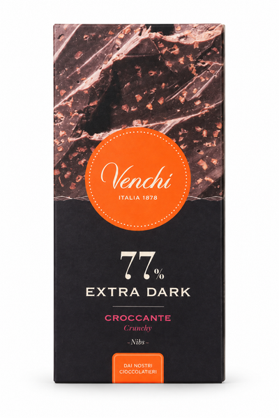 Tavoletta cioccolato Extra Fondente 77% Nibs Venchi 70 g