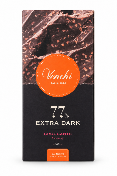 Tavoletta cioccolato Extra Fondente 77% Nibs Venchi 70 g