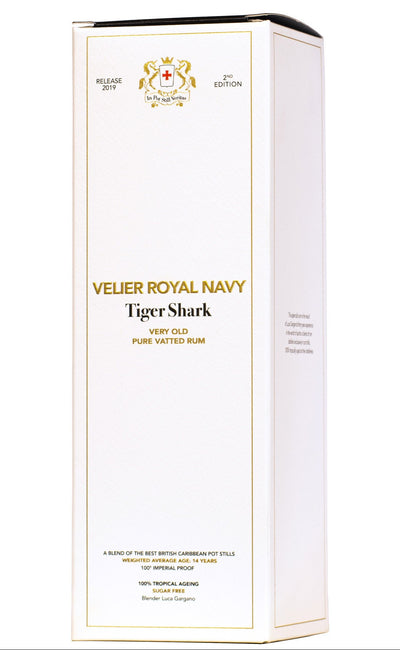 Astuccio di Rum Tiger Shark 2nd Release Velier Royal Navy