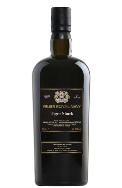 Bottiglia Tiger Shark 2nd Release Velier Royal Navy da 70 cl