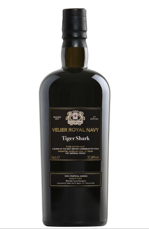 Bottiglia Tiger Shark 2nd Release Velier Royal Navy da 70 cl
