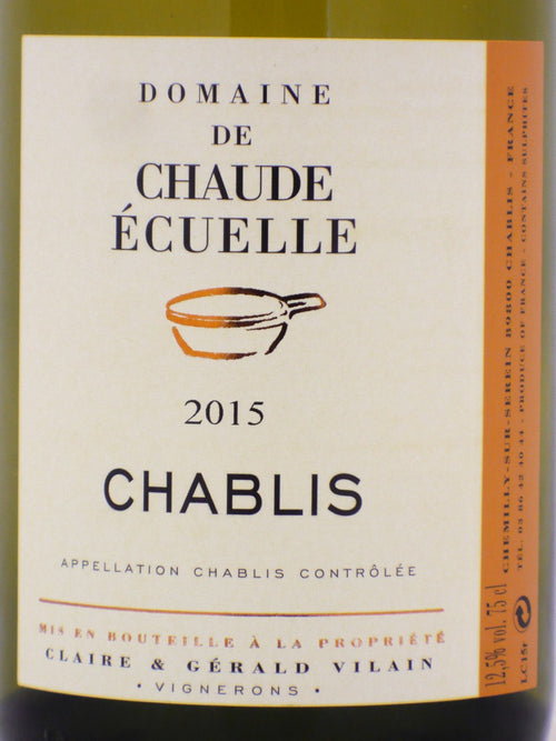 Chablis Domaine de Chaude Écuelle dettaglio etichetta Vigneron