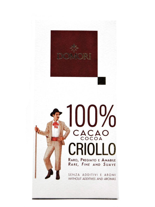 Tavoletta di cioccolato fondente 100% blend da cacao Criollo di Domori