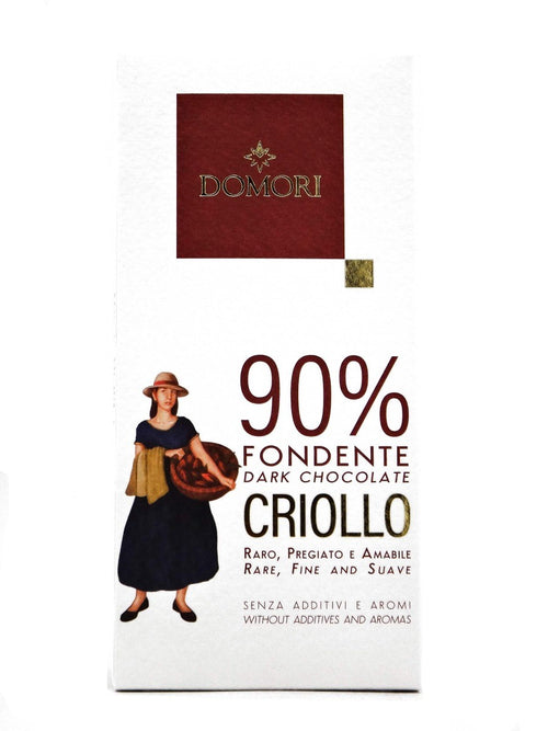 Tavoletta di cioccolato fondente 90% blend di cacao Criollo di Domori