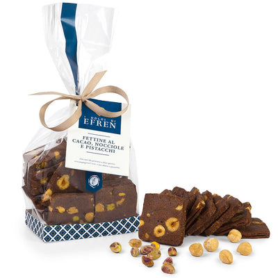 Fettine al Cacao Nocciole e Pistacchi, I Dolci di Efren - Biscotti artigianali
