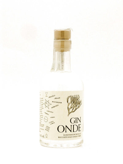 Bottiglia Mignon da 10 cl di Gin Onde dell'azienda di Parma G.C. Spirits