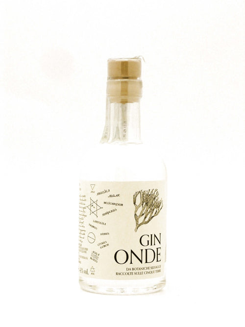 Bottiglia Mignon da 10 cl di Gin Onde dell'azienda di Parma G.C. Spirits