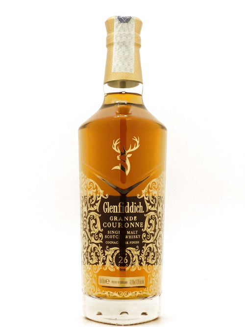 Bottiglia di Glenfiddich Grande Couronne 26 Anni Single Malt Speyside Finish Cognac