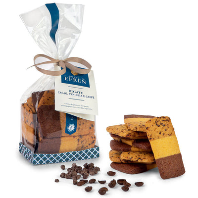 Rigate Cacao Vaniglia Caffè, I Dolci di Efren - Biscotti Artigianali