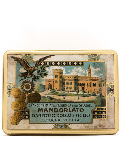Torrone Mandorlato di Cologna Veneta latta Storica Garzotto