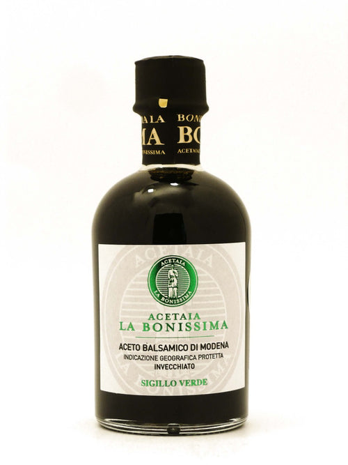 bottiglia di Aceto Balsamico di Modena IGP Invecchiato Sigillo Verde di La Bonissima