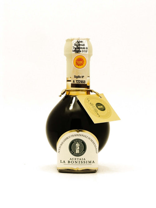 ampolla di Aceto Balsamico Tradizionale DOP Nastro Giallo invecchiato almeno 12 anni di Acetaia La Bonissima