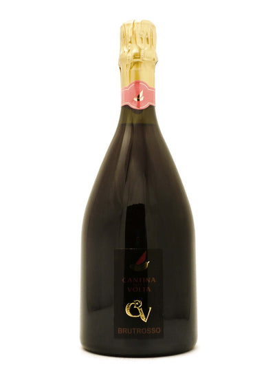 Vecchia etichetta di Brutrosso Metodo Classico Cantina della Volta