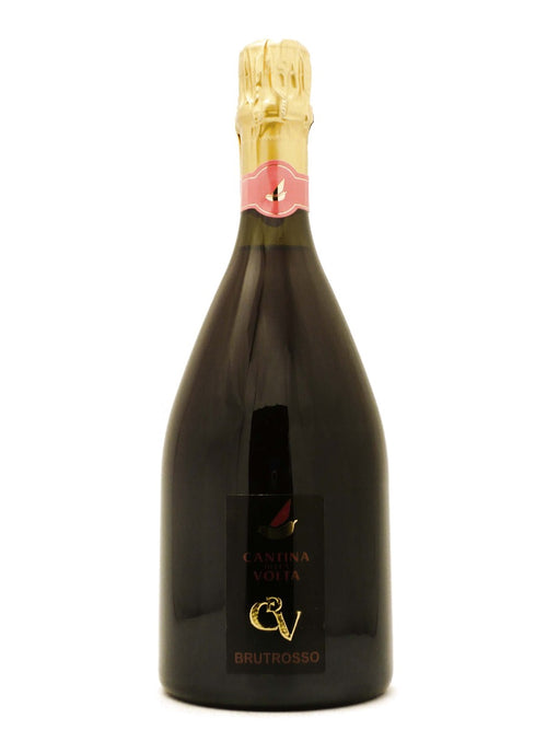 Vecchia etichetta di Brutrosso Metodo Classico Cantina della Volta