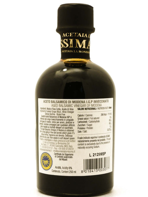 etichetta di Aceto Balsamico di Modena Sigillo Platino 