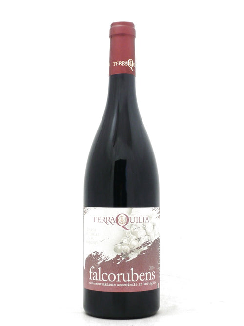 Vecchia etichetta di Falcorubens TerraQuilia Lambrusco col fondo