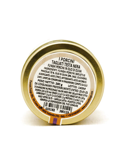funchi porcini testa nera tagliati etichetta