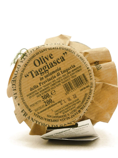 etichetta delle olive taggiasche di frantoio sant'agata d'oneglia