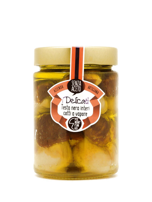 Funghi Porcini interi Testa Nera in olio di oliva Piemont Fungo 280 g