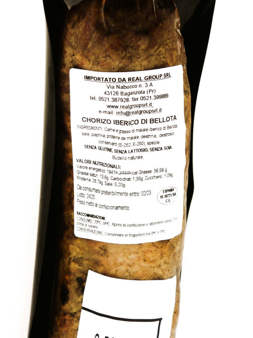 Salame Chorizo Iberico Cular de Bellota metà sottovuoto