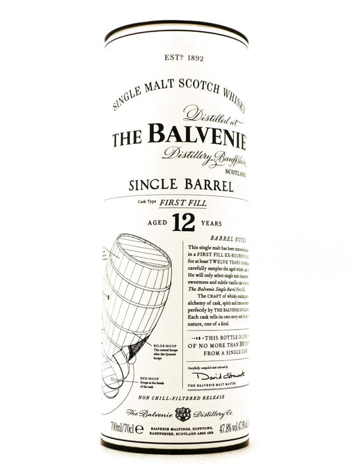 Single Malt Whisky 12 anni Single Barrel First Fill