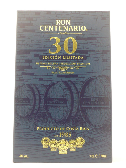 Rum Centenario 30 Anni Edizione Limitata Sistema Solera