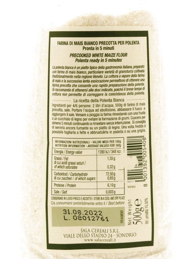 Farina di Mais Bianco per Polenta Rapida