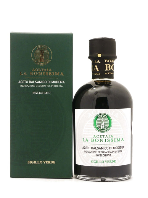 Aceto Balsamico di Modena Invecchiato Sigillo Verde Acetaia La Bonissima 250 ml