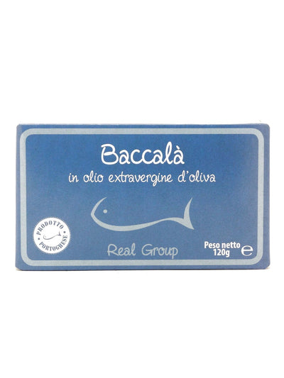 Baccalà portoghese in olio di oliva extra vergine Real Group 120 g