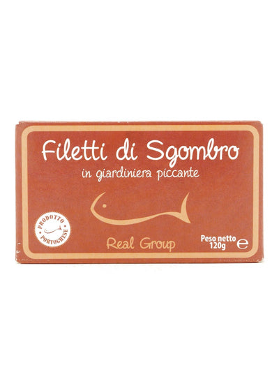 Filetti di sgombro in giardiniera piccante Real Group 120 g