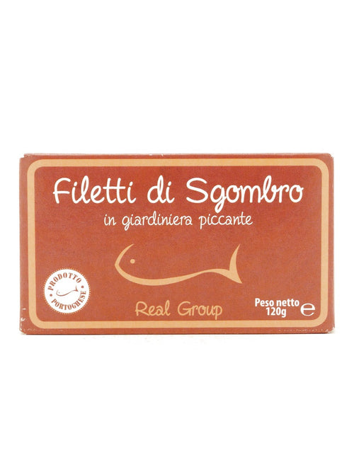 Filetti di sgombro in giardiniera piccante Real Group 120 g