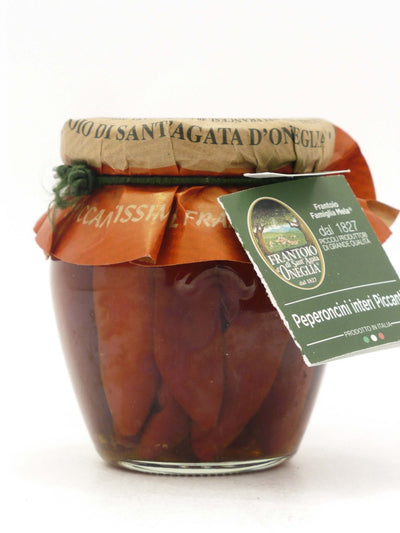 Peperoncini interi piccanti in Olio Extra Vergine d'Oliva Frantoio di Sant'Agata d'Oneglia 180 g