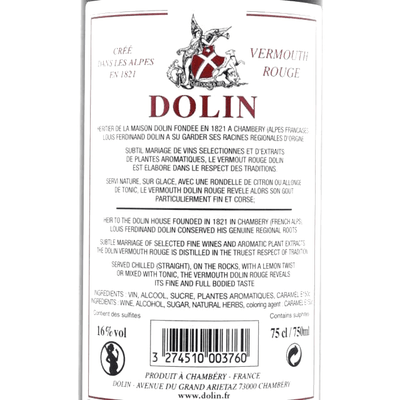 etichetta di Vermouth Rosso Dolin