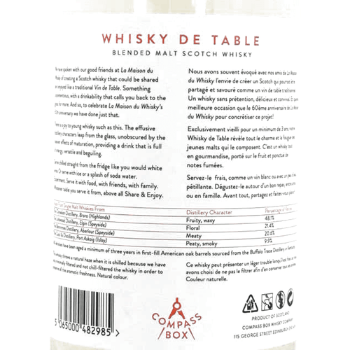Whisky de Table Blended Malt 60 anni LMDW